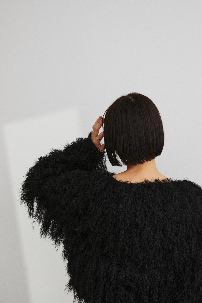 ヘアリーフリンジニット - www.gigascope.net