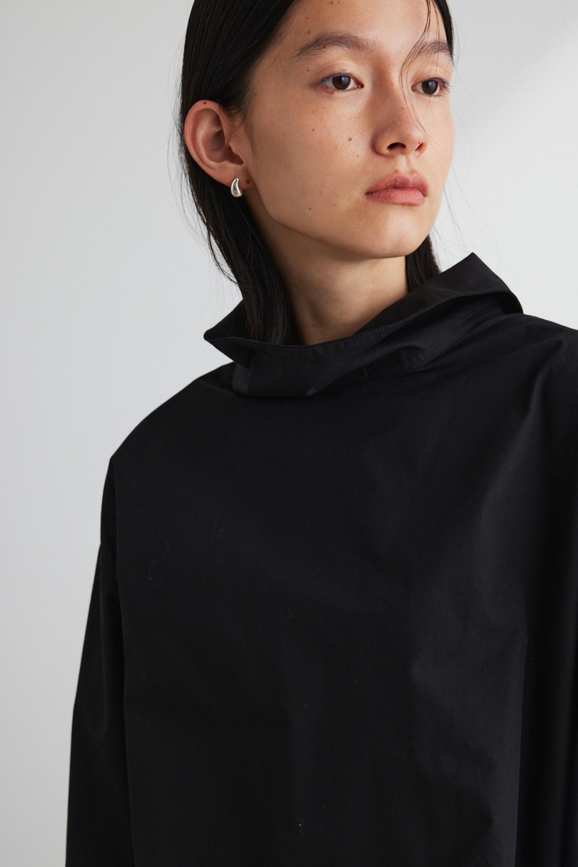 スタンドカラーロングシャツ 詳細画像 BLK 5