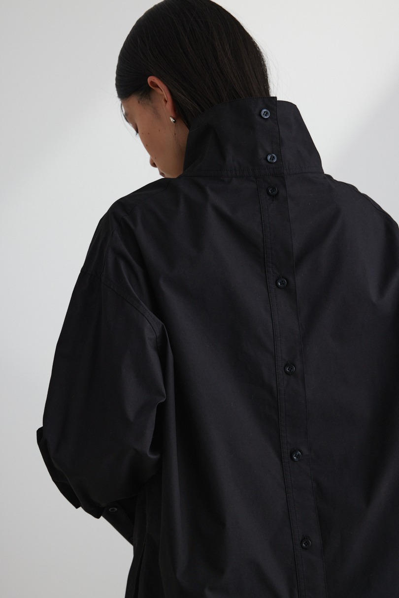 スタンドカラーロングシャツ 詳細画像 BLK 7