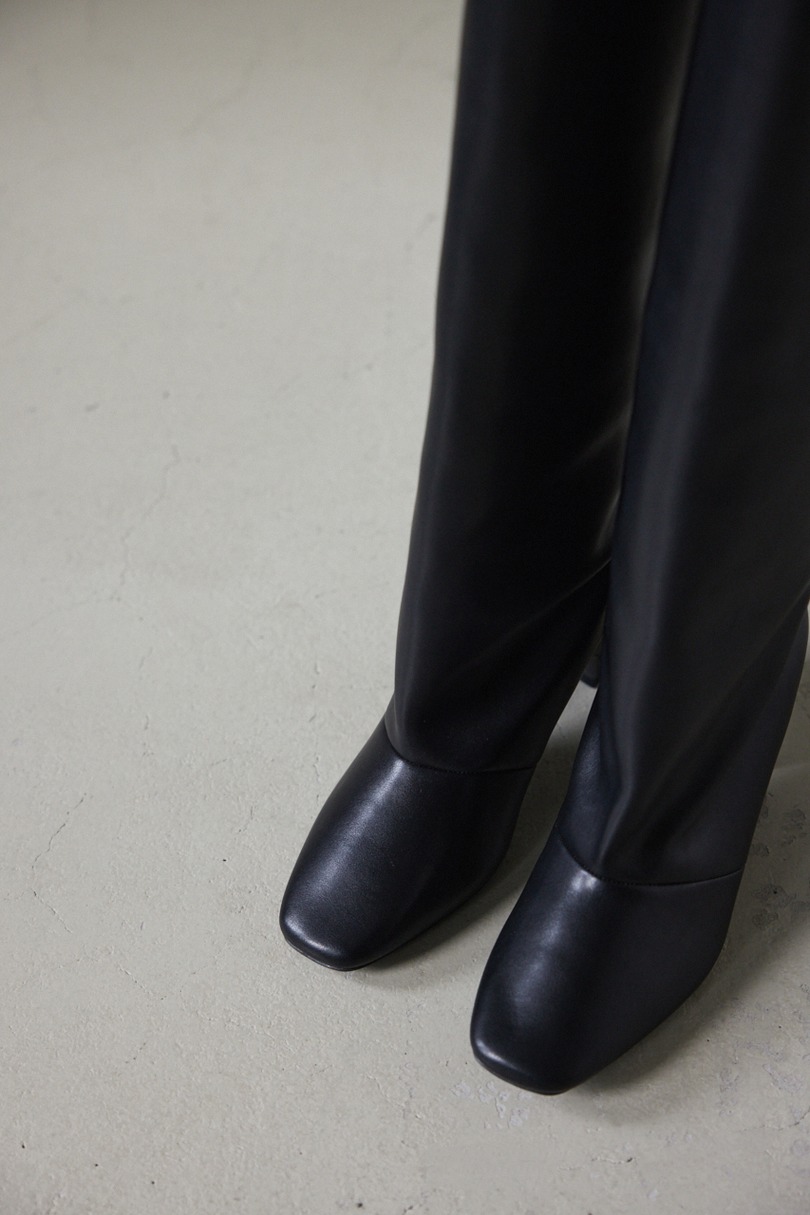 カーブヒールロングブーツ 詳細画像 BLK 2