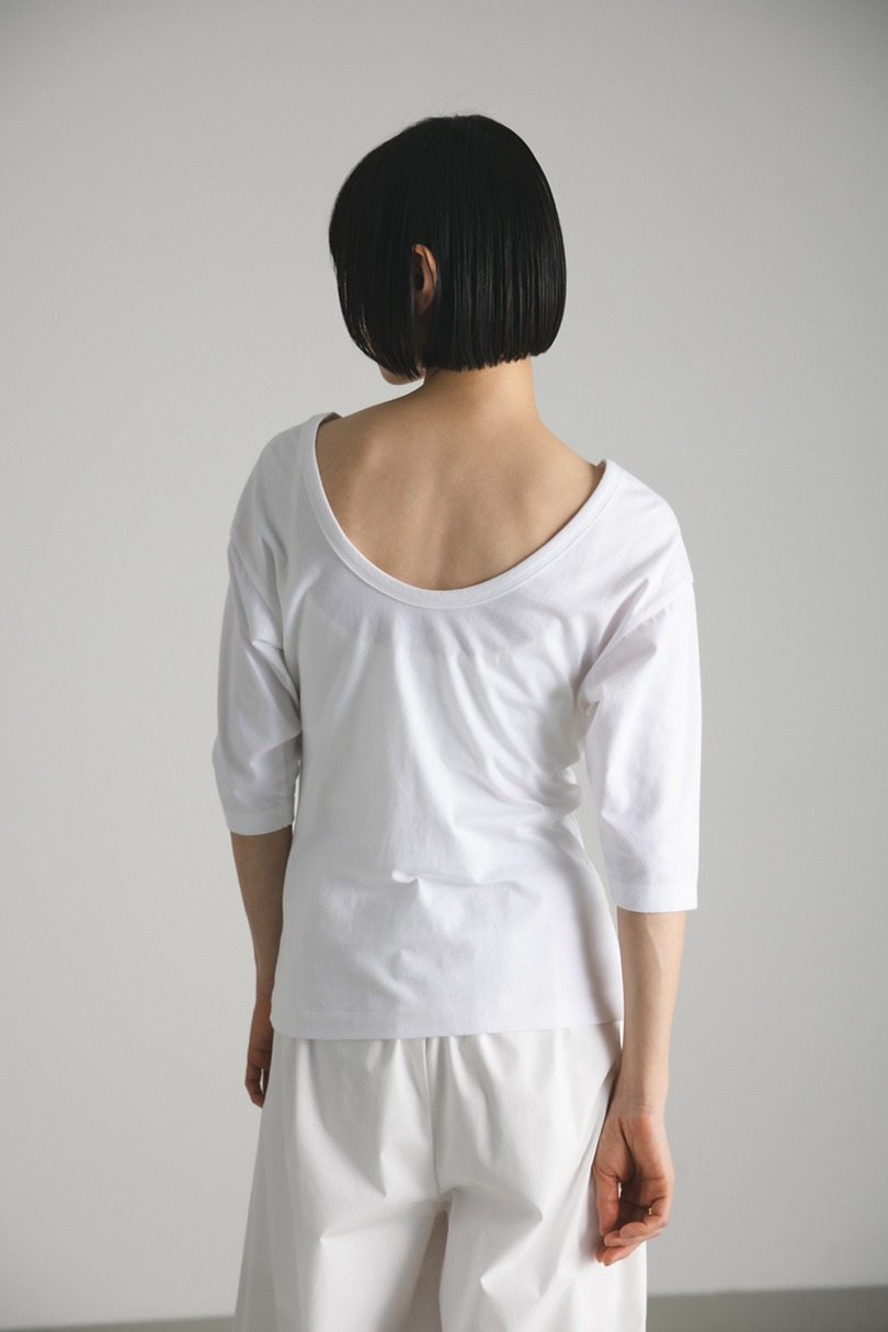 organic cotton バックオープンハーフT 詳細画像 WHT 9