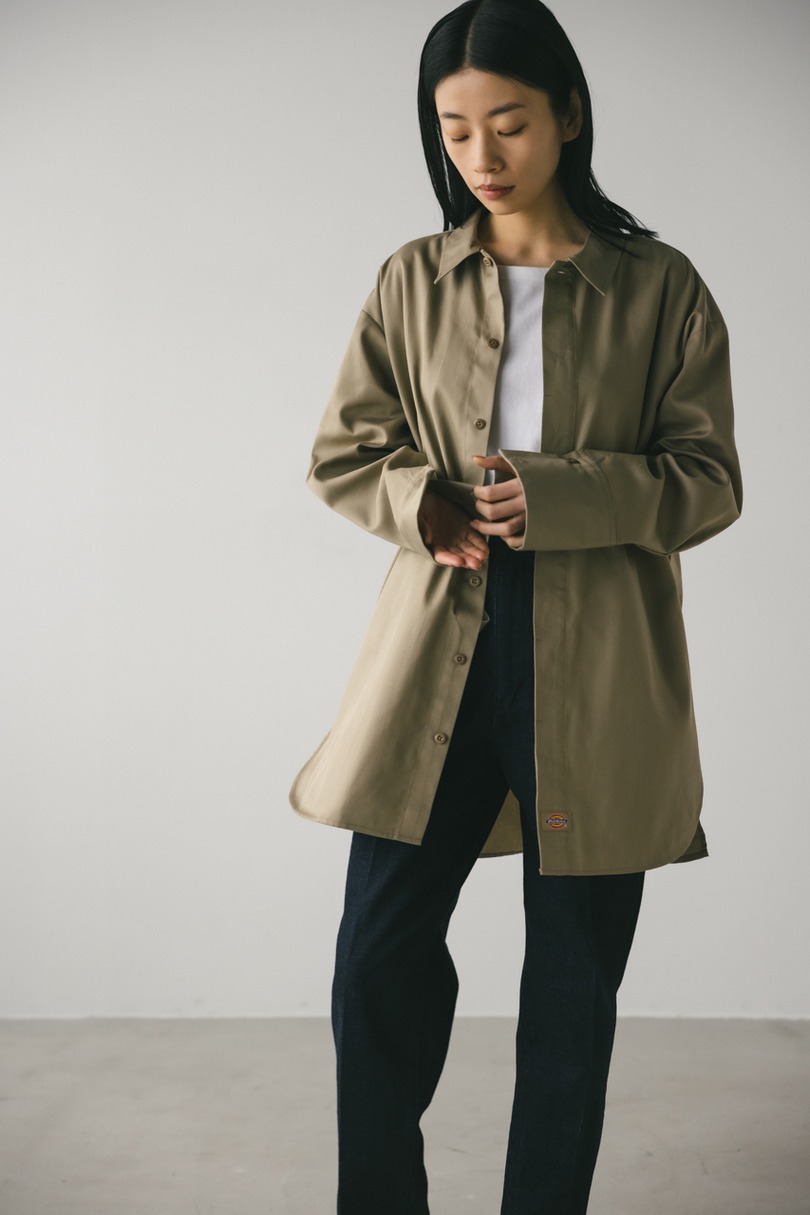 Dickiesコラボスリットスリーブシャツ 詳細画像 BEG 4