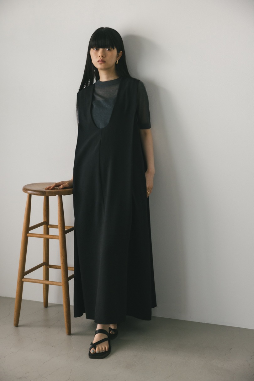 ディープUフレアワンピース 詳細画像 BLK 2