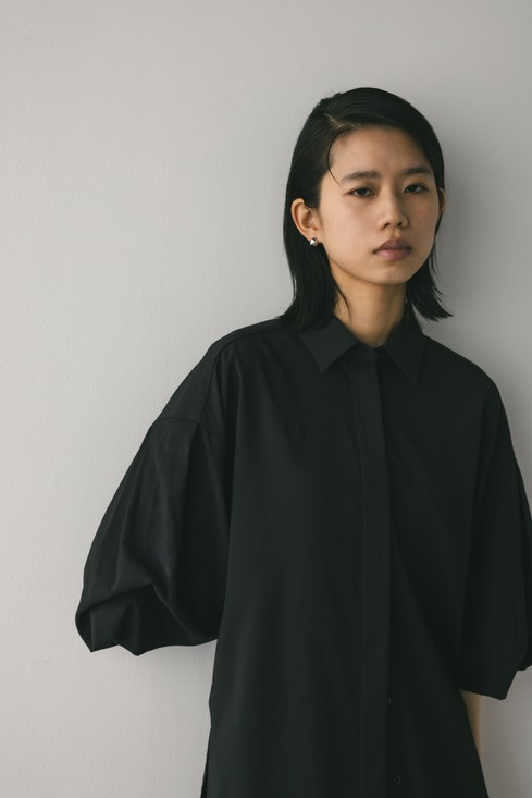 シルクネップ ショートカラープルオーバーシャツ ｜The DUFFER