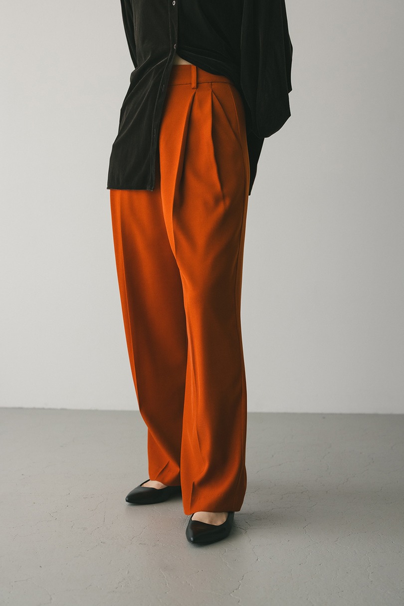 【WEB限定】ベーシックツータックパンツロング　 詳細画像 ORG 2