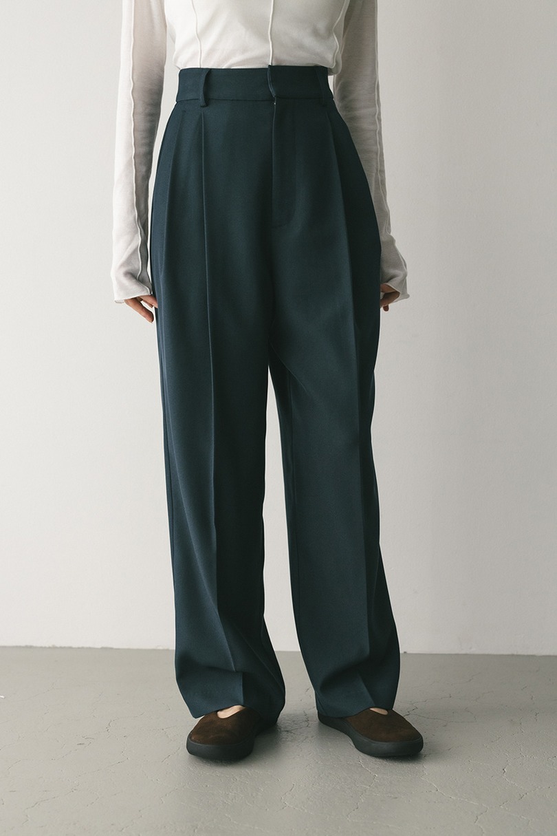 【WEB限定】ベーシックツータックパンツロング　 詳細画像 D/GRY 4