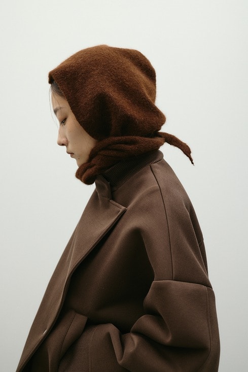 アンゴラミックスフーディースカーフ