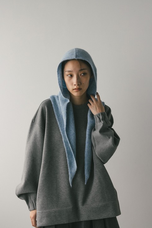 アンゴラミックスフーディースカーフ