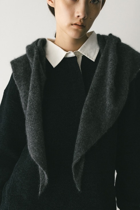 アンゴラミックスフーディースカーフ｜STYLEMIXER（スタイル