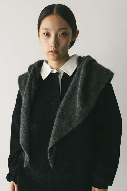 アンゴラミックスフーディースカーフ｜STYLEMIXER（スタイルミキサー