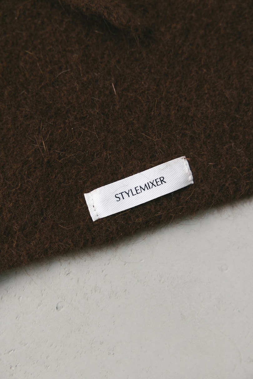 アンゴラミックスフーディースカーフ 詳細画像 BRN 6