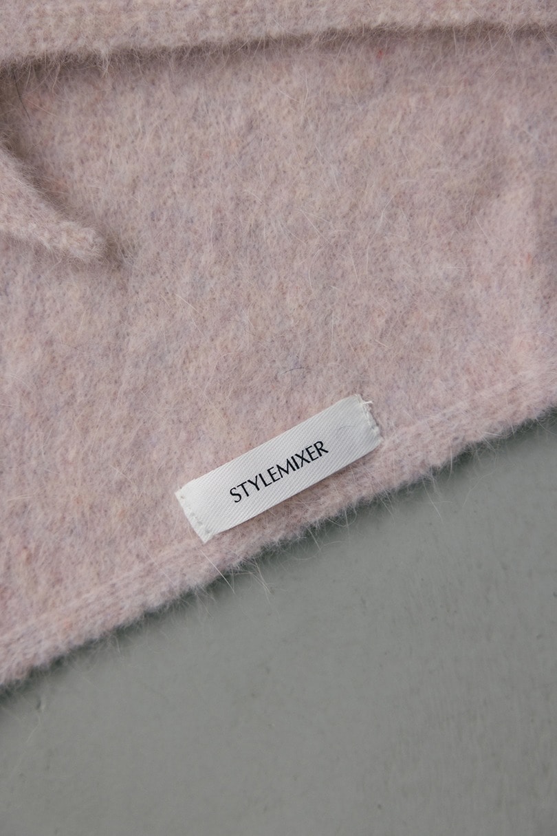 アンゴラミックスフーディースカーフ 詳細画像 PNK 8