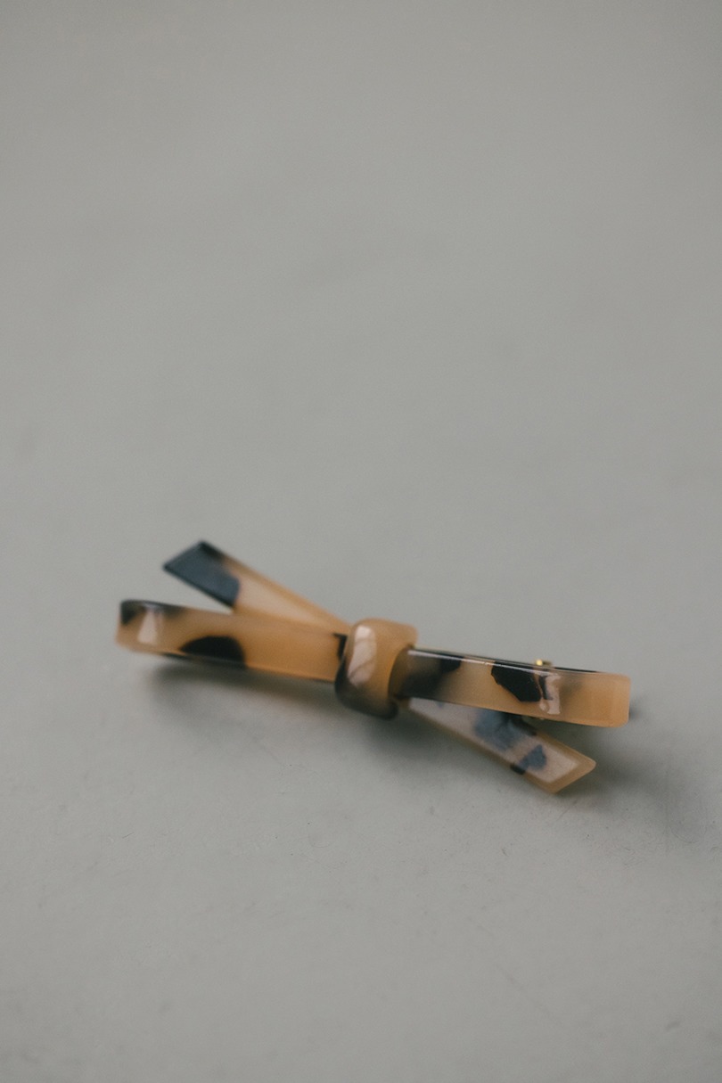 リボンミニヘアクリップ 詳細画像 柄BEG 4