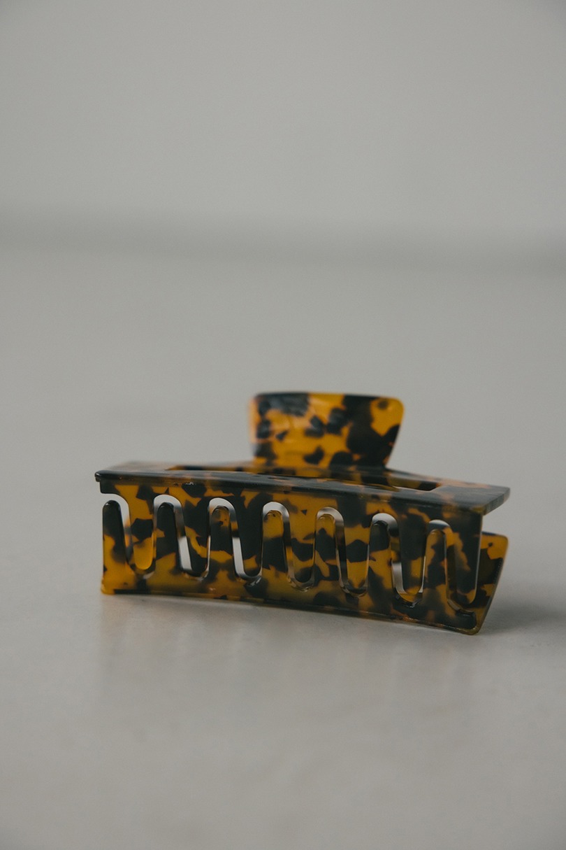 マーブルスクエアヘアクリップ 詳細画像 BRN 7