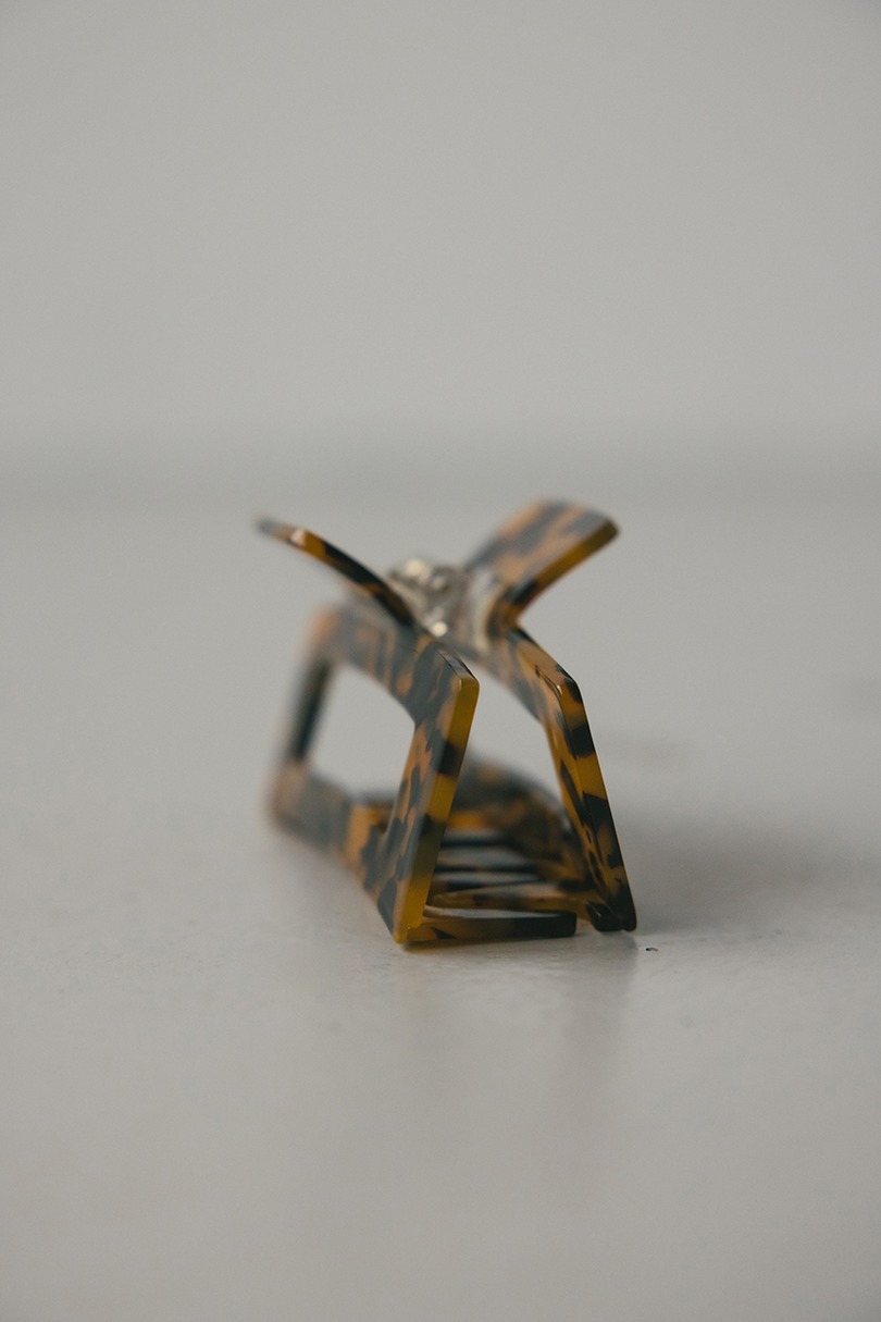 マーブルスクエアヘアクリップ 詳細画像 BRN 9