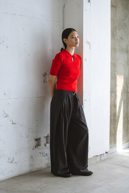 フロントホールニットポロ｜STYLEMIXER（スタイルミキサー）公式