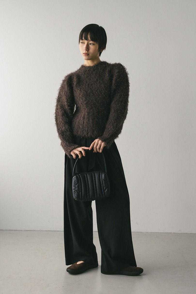 パワショルスラブシャギーニット 詳細画像 BRN 2