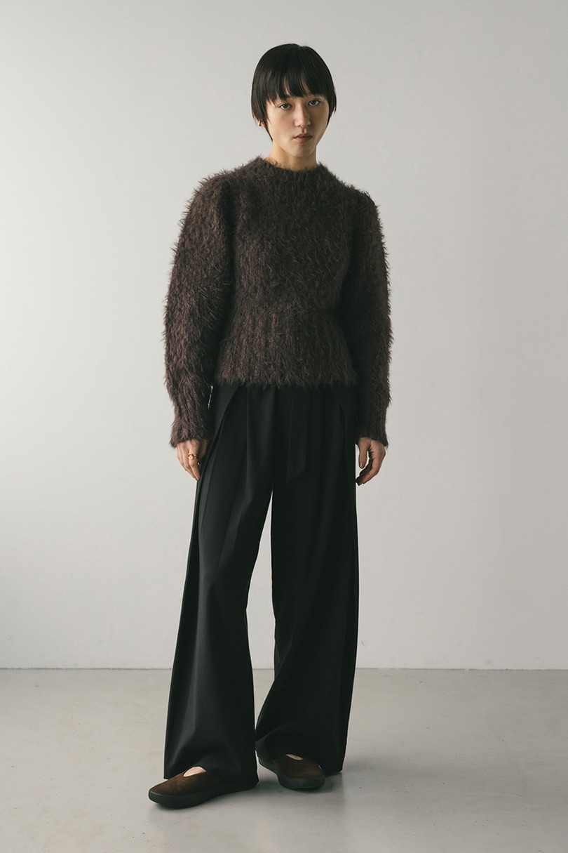 パワショルスラブシャギーニット 詳細画像 BRN 3