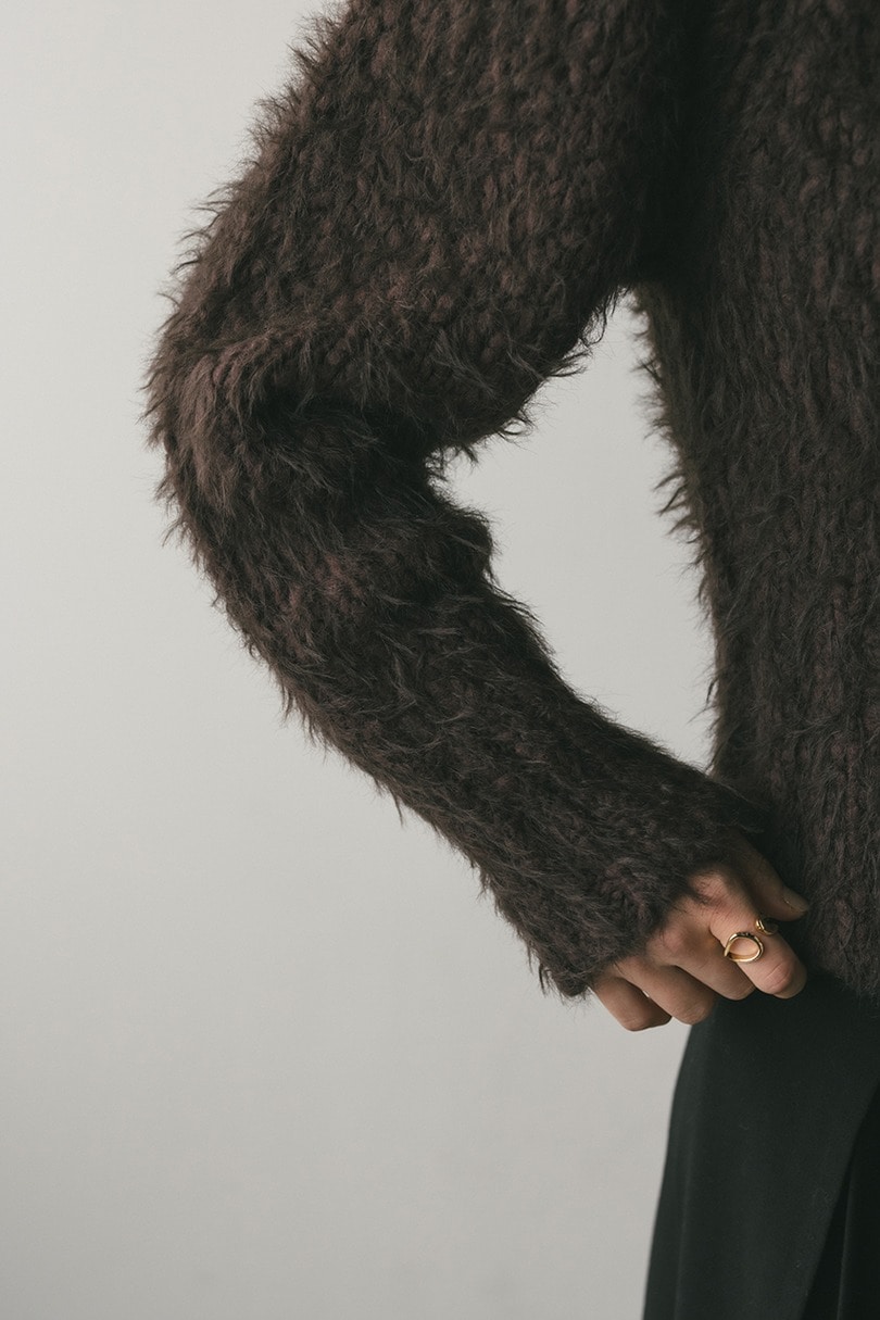 パワショルスラブシャギーニット 詳細画像 BRN 7