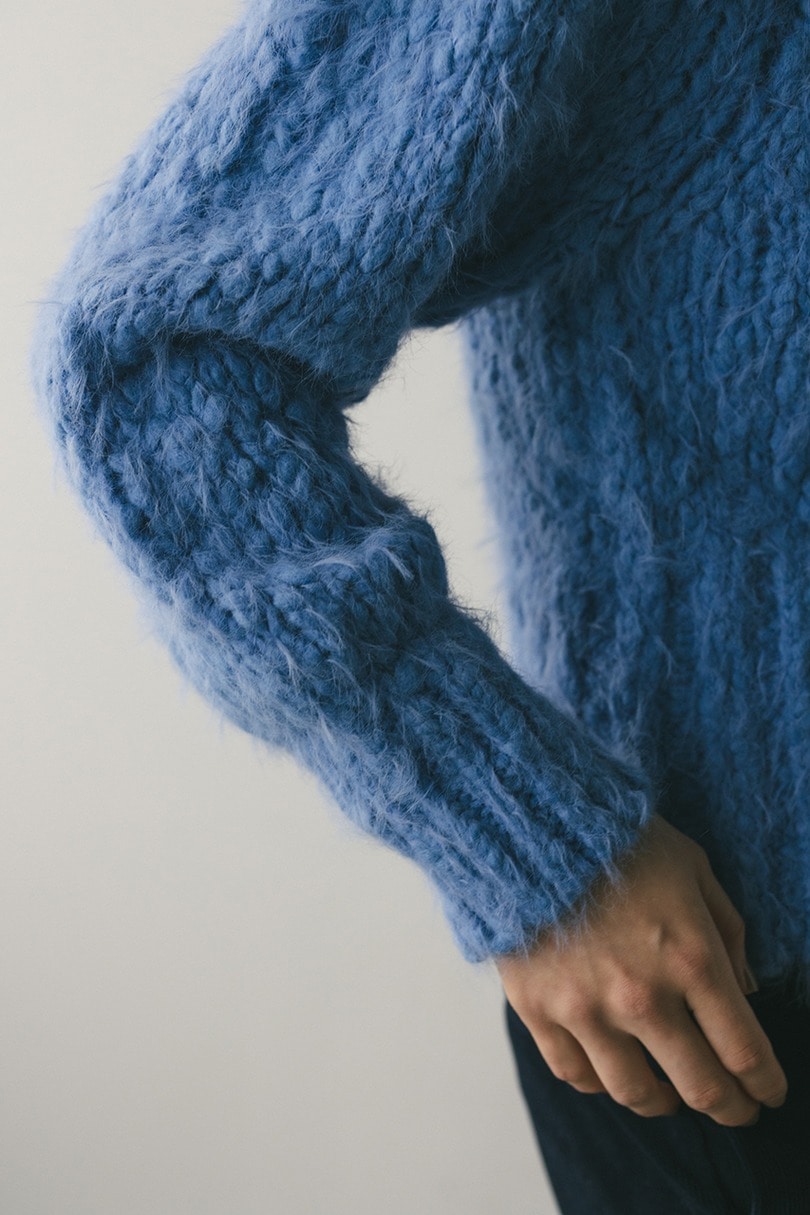 パワショルスラブシャギーニット 詳細画像 BLU 7