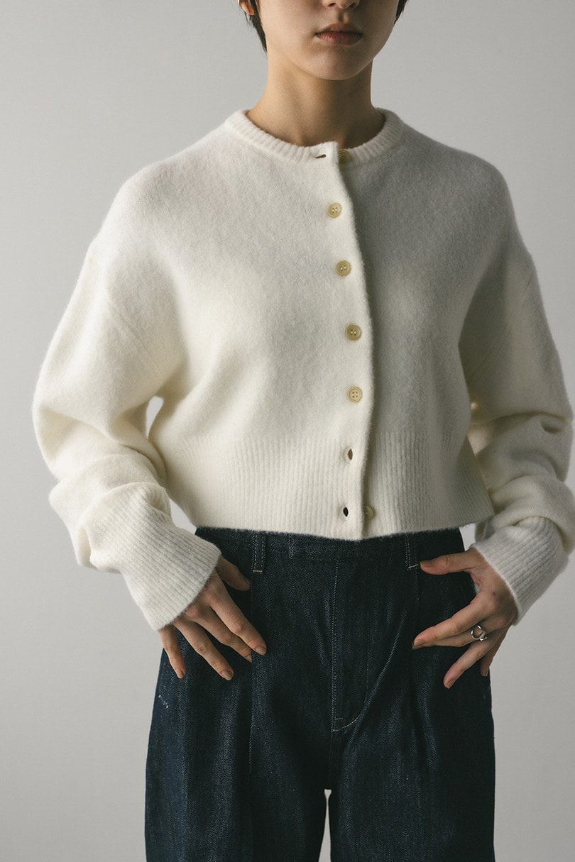 クロップドニットカーディガン 詳細画像 WHT 4