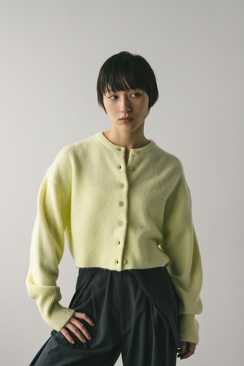 クロップドニットカーディガン 詳細画像 LIME 2