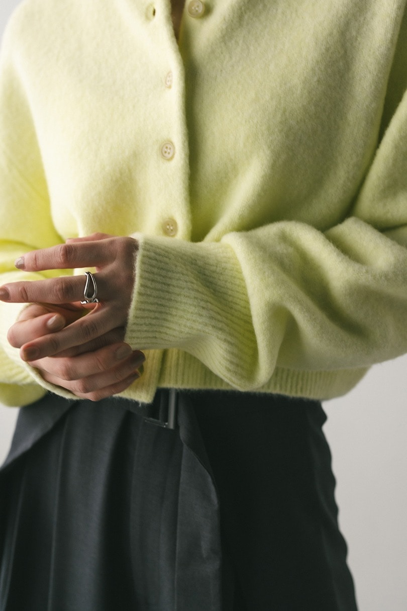 クロップドニットカーディガン 詳細画像 LIME 7