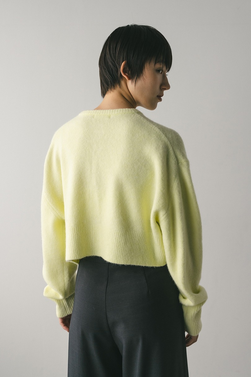 クロップドニットカーディガン 詳細画像 LIME 8