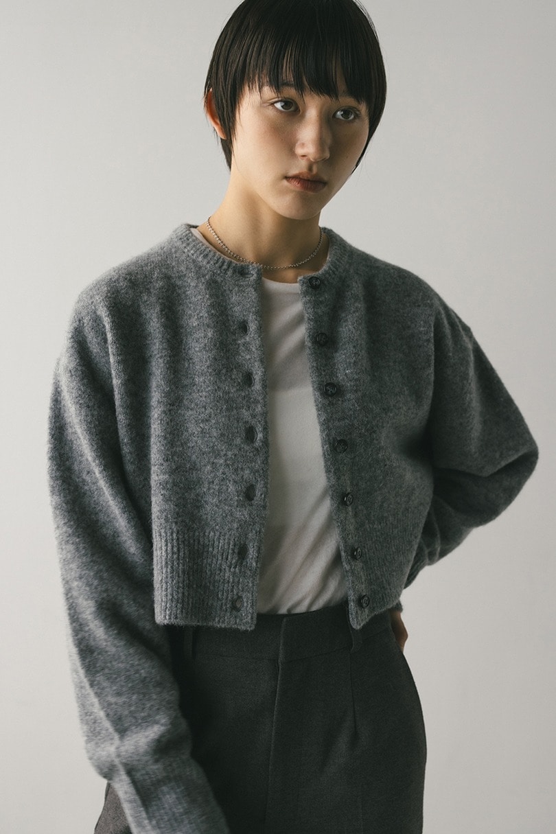 クロップドニットカーディガン