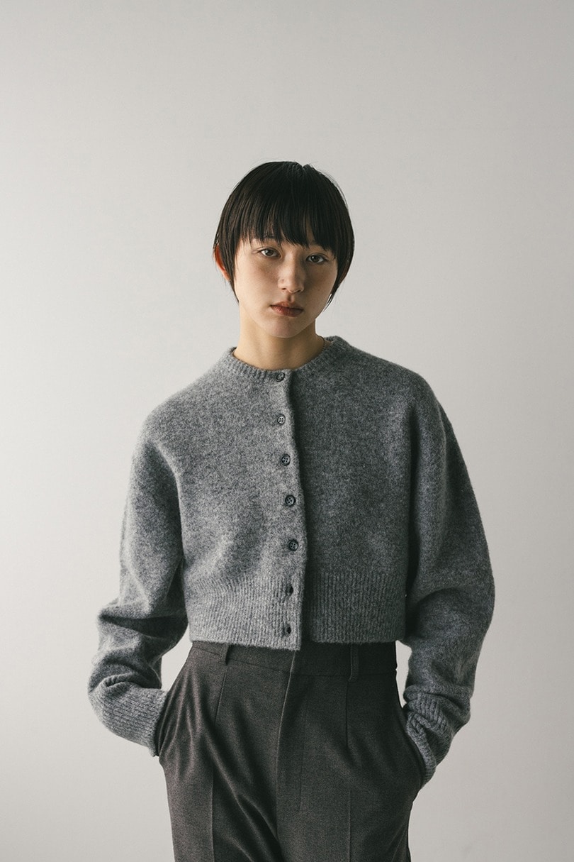 クロップドニットカーディガン 詳細画像 GRY 6