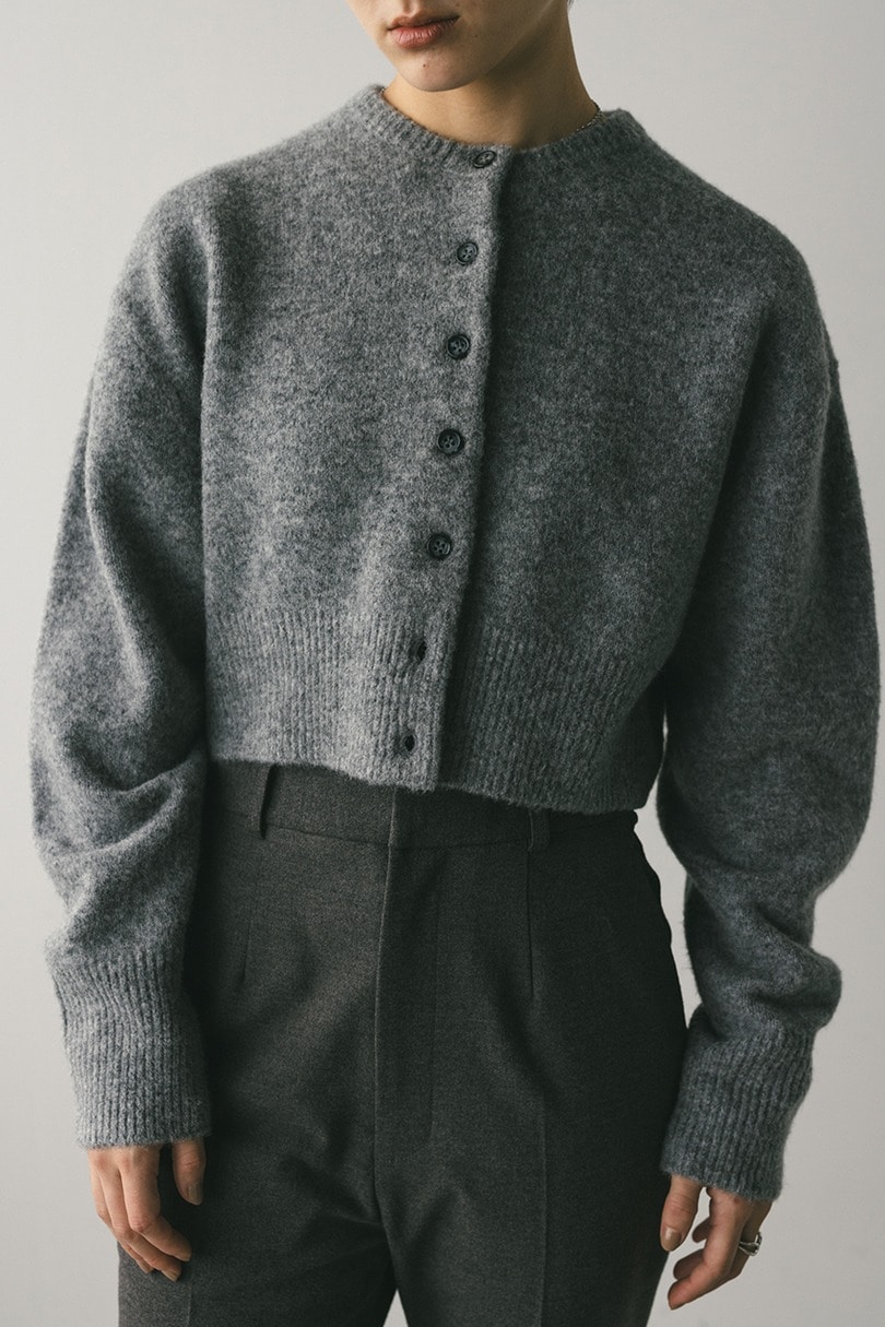 クロップドニットカーディガン 詳細画像 GRY 7