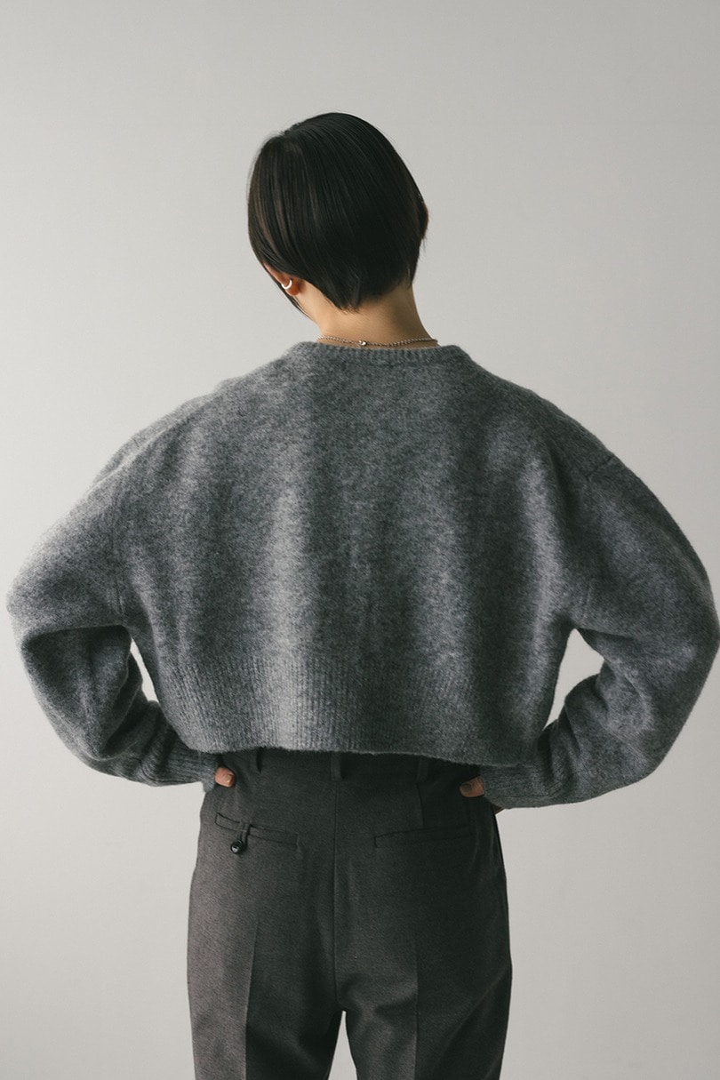クロップドニットカーディガン 詳細画像 GRY 8