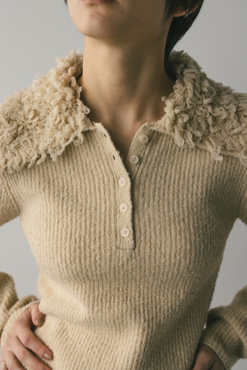 ループカラーニットトップ 詳細画像 IVOY 6