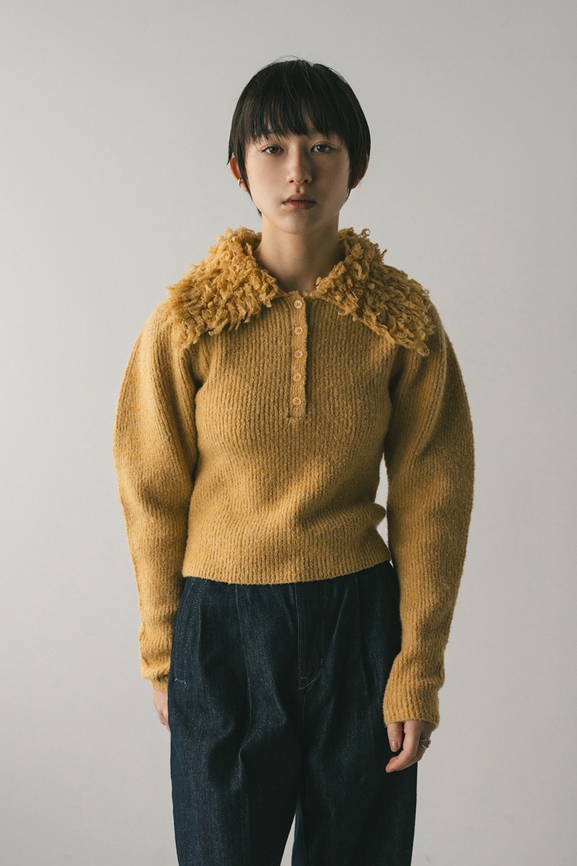 ループカラーニットトップ 詳細画像 ORG 3