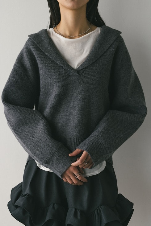 テーラーカラーニットトップ｜STYLEMIXER（スタイルミキサー）公式通販