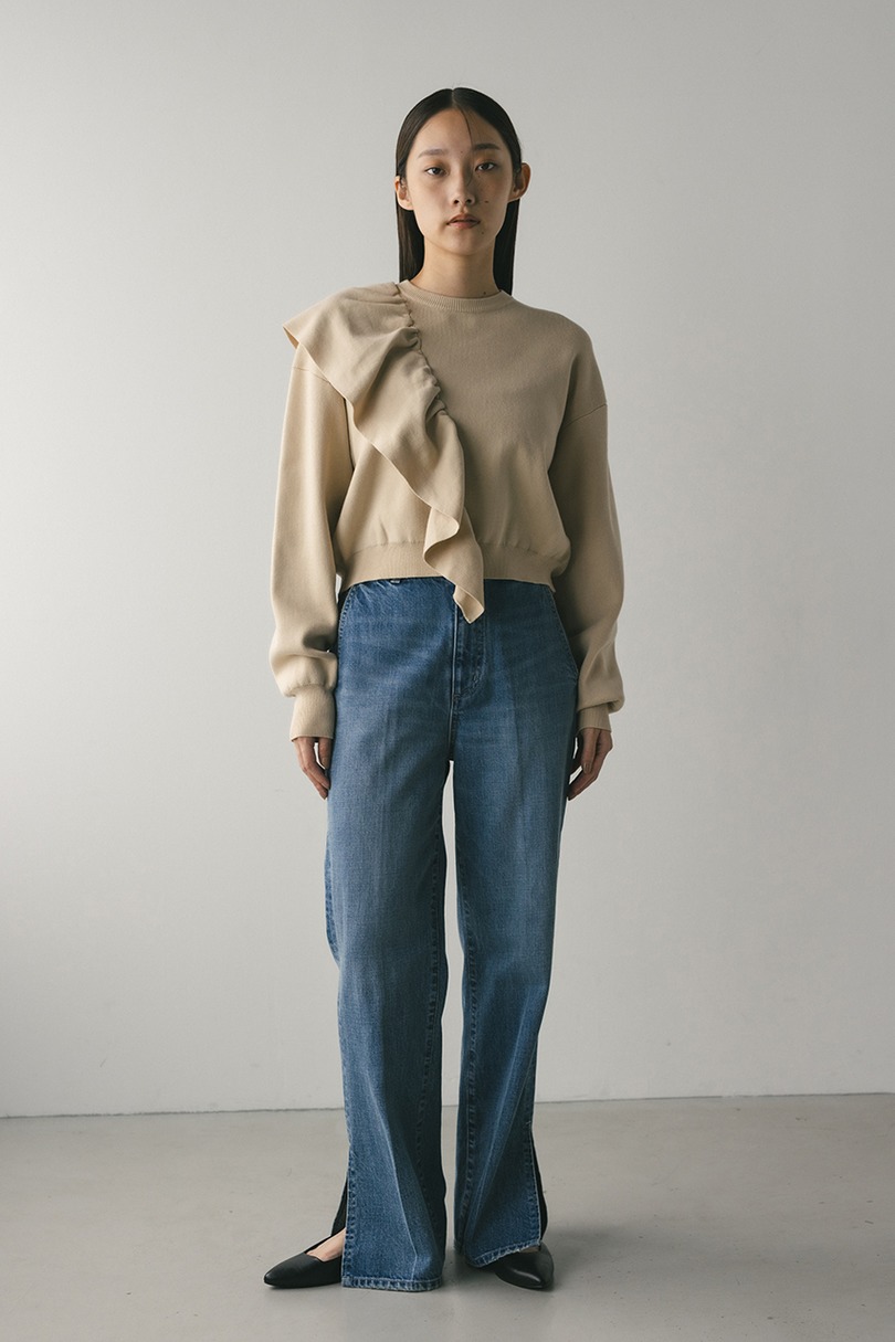 アシンメトリーフリルニット 詳細画像 IVOY 2