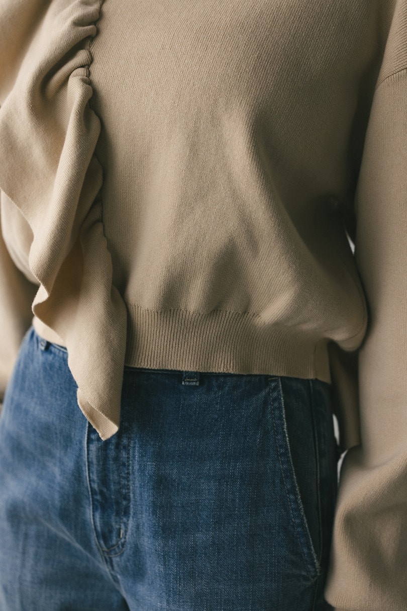 アシンメトリーフリルニット 詳細画像 IVOY 6