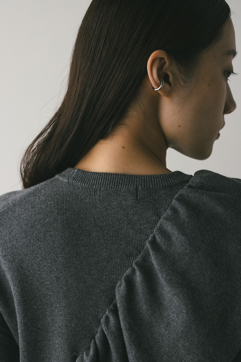 アシンメトリーフリルニット 詳細画像 GRY 10