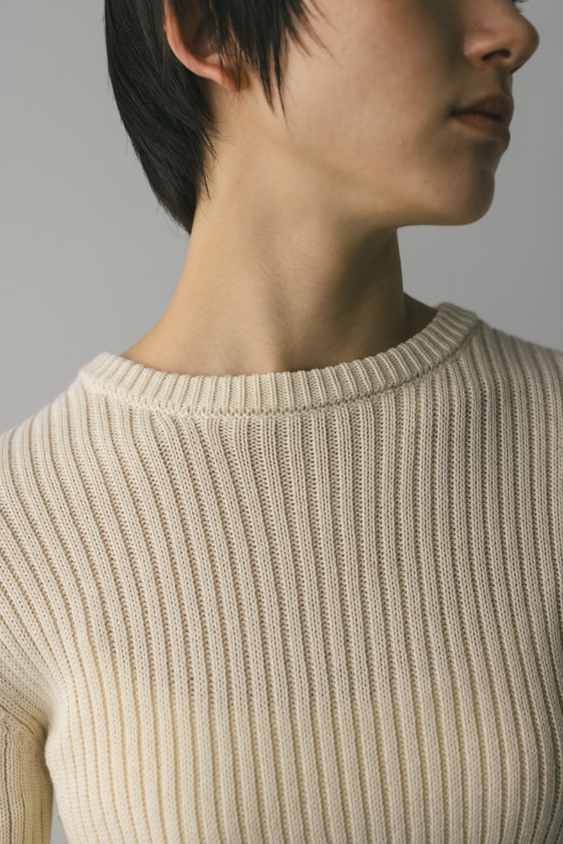 チュールフリンジペプラムニット 詳細画像 IVOY 5