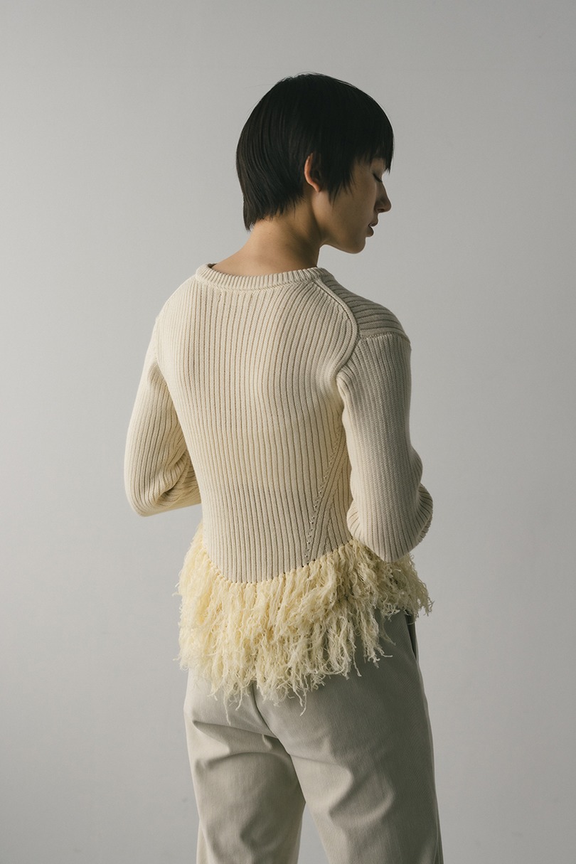 チュールフリンジペプラムニット 詳細画像 IVOY 8