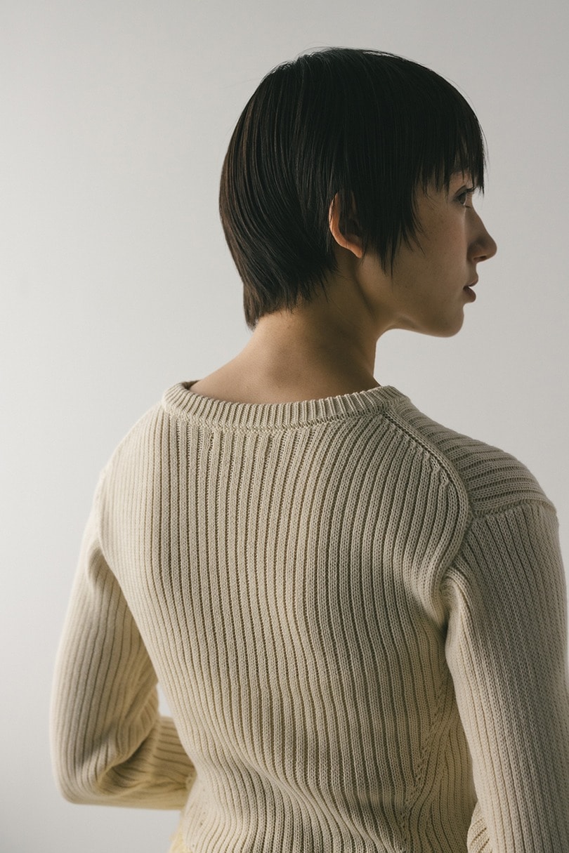 チュールフリンジペプラムニット 詳細画像 IVOY 9