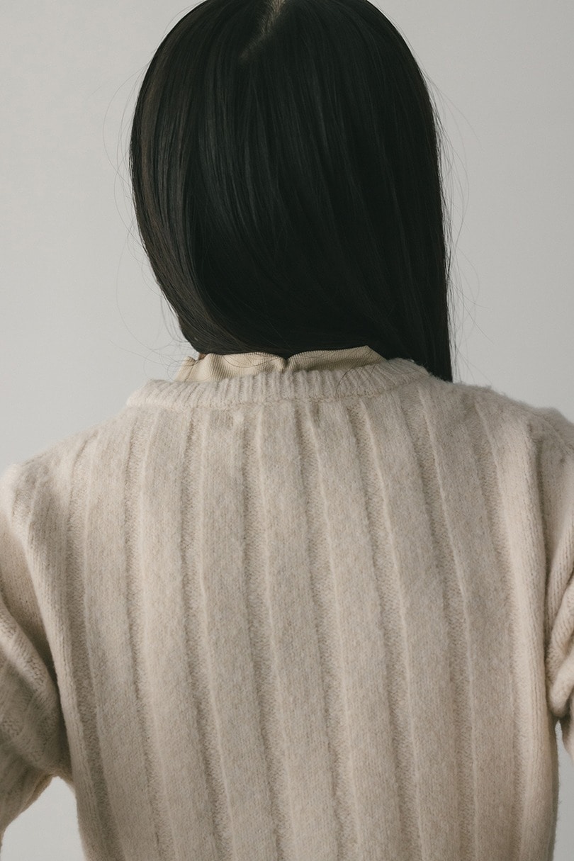 バックリボンリブニット 詳細画像 WHT 11