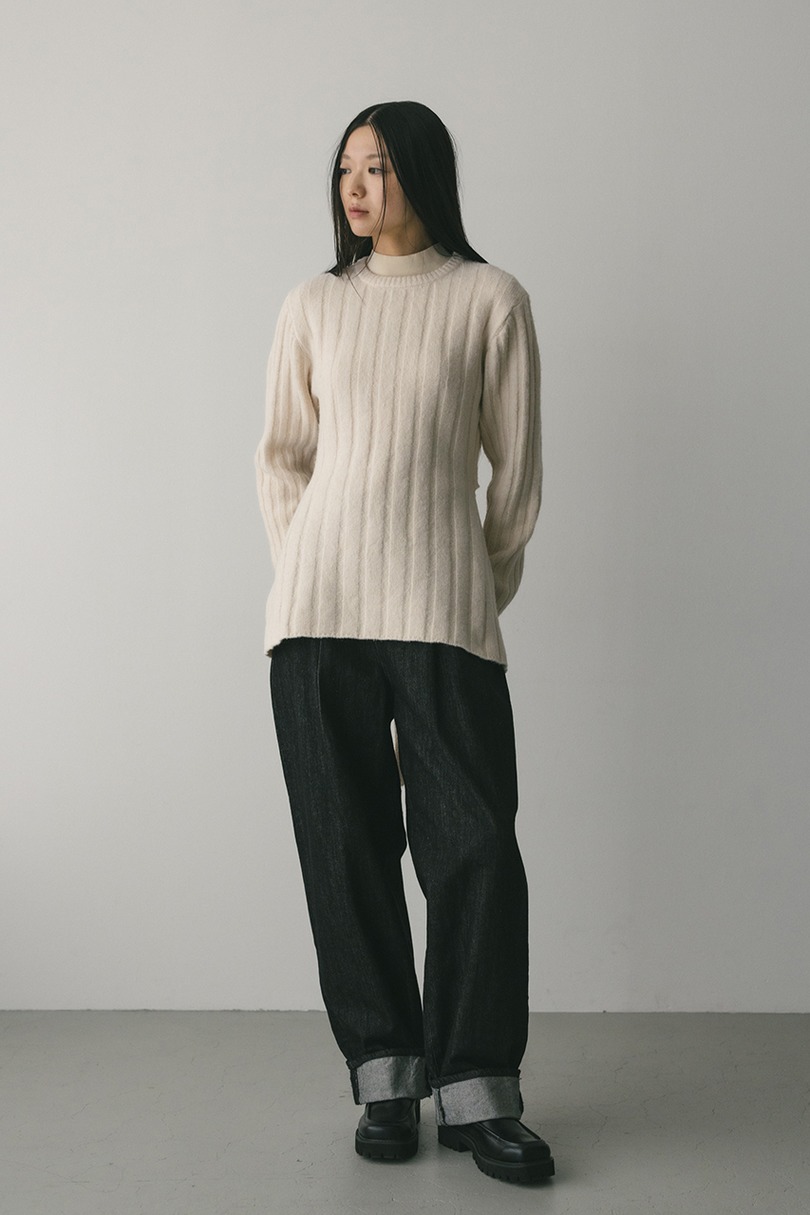 バックリボンリブニット 詳細画像 WHT 2