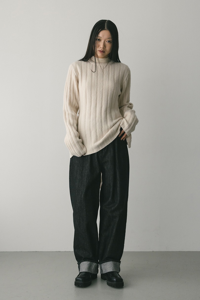 バックリボンリブニット 詳細画像 WHT 3