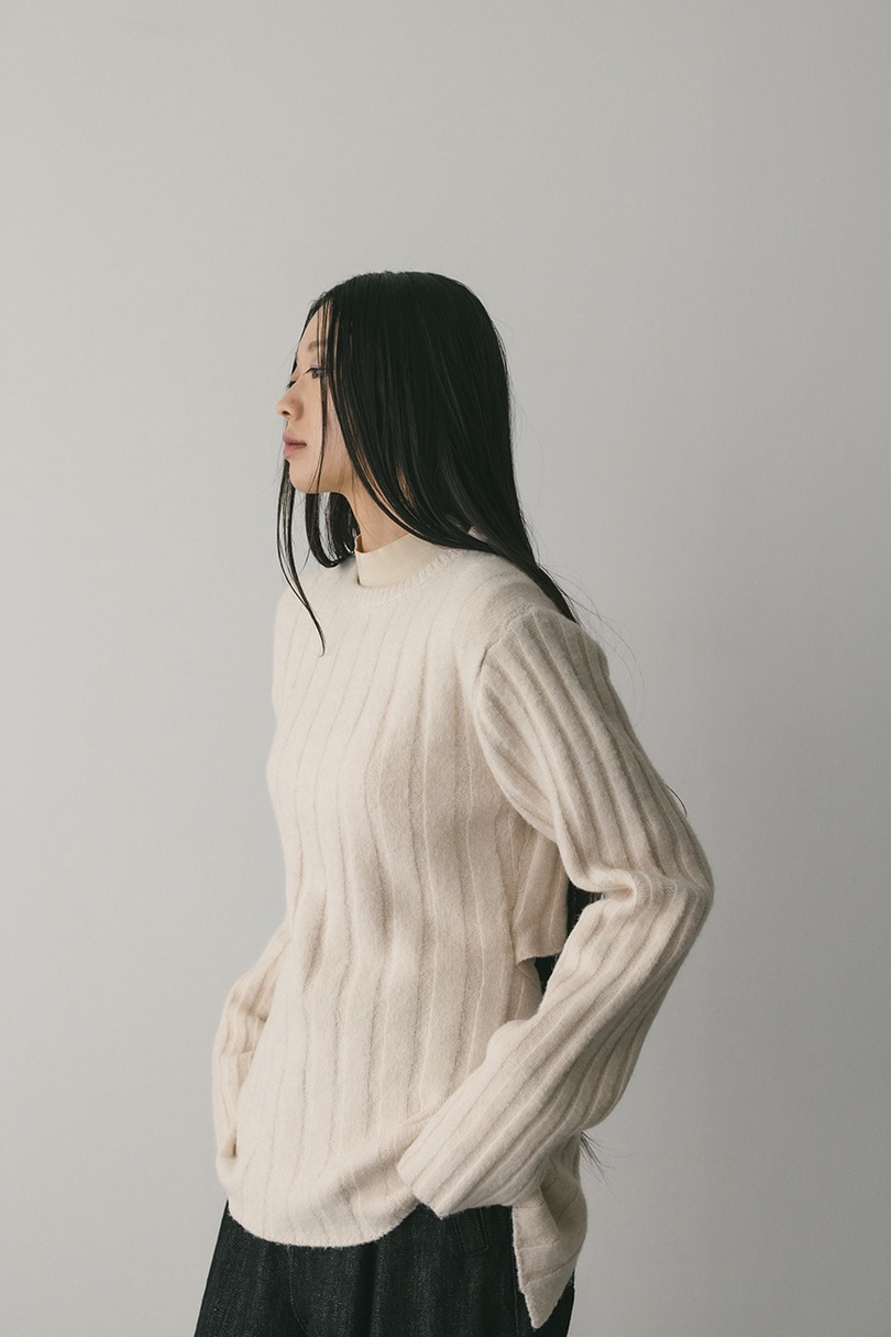 バックリボンリブニット 詳細画像 WHT 4