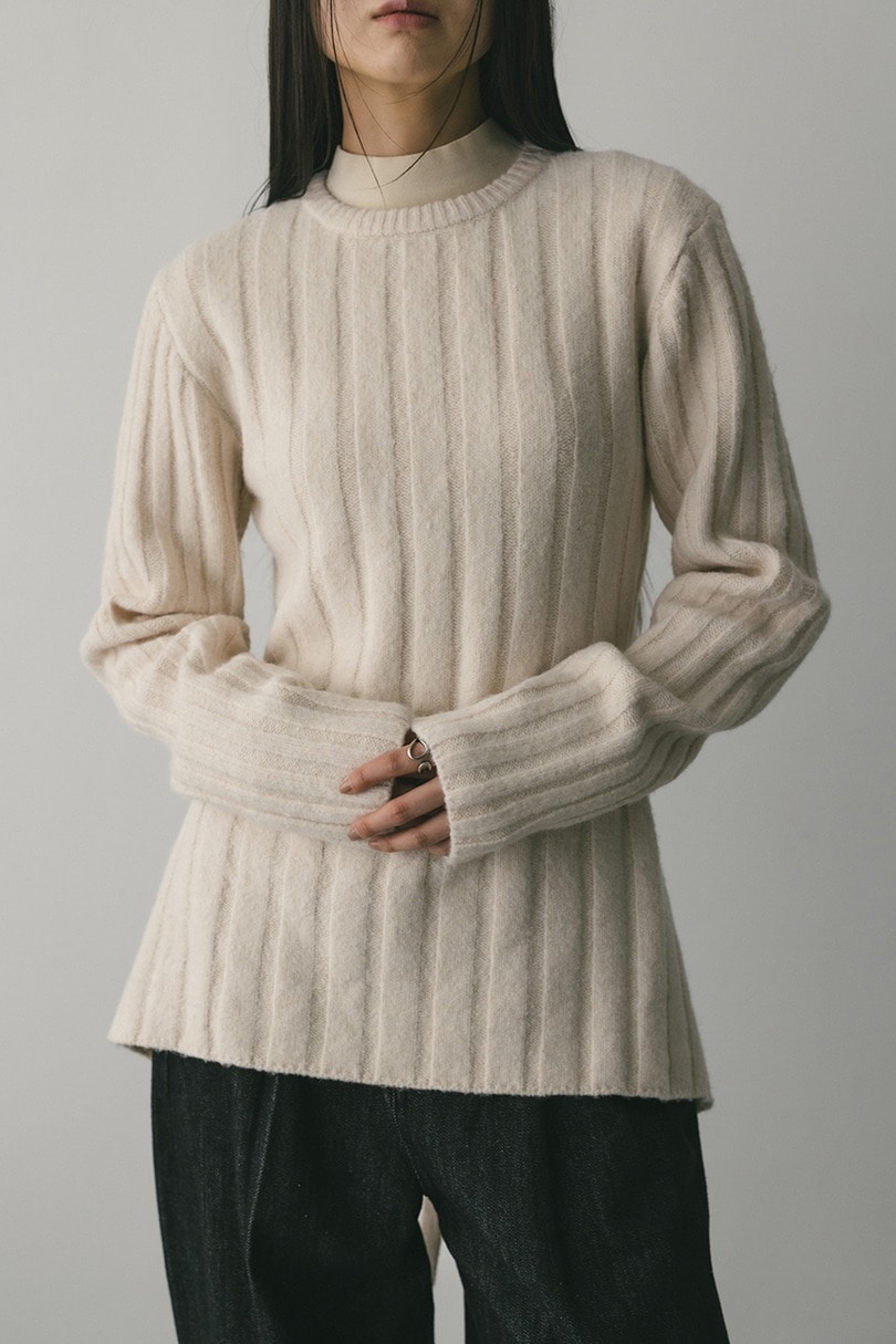 バックリボンリブニット 詳細画像 WHT 6