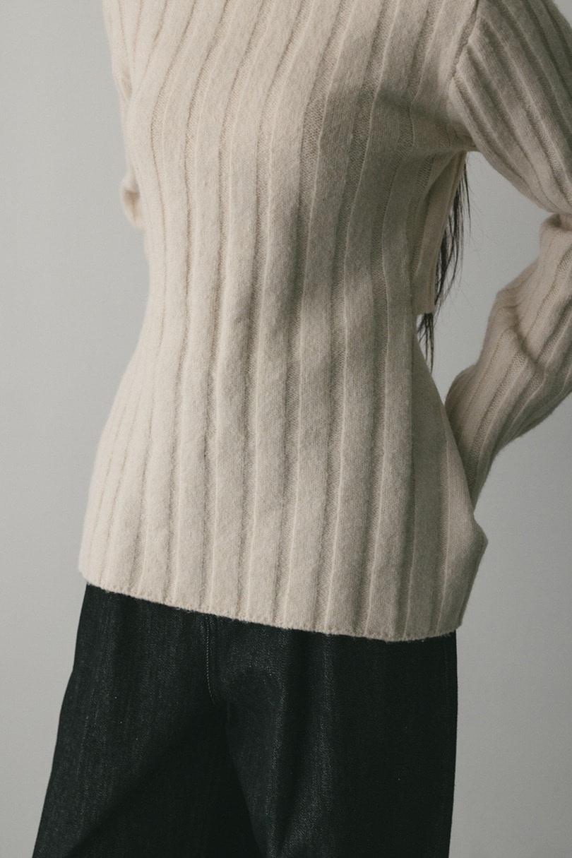 バックリボンリブニット 詳細画像 WHT 8