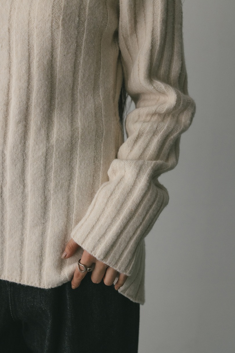 バックリボンリブニット 詳細画像 WHT 9