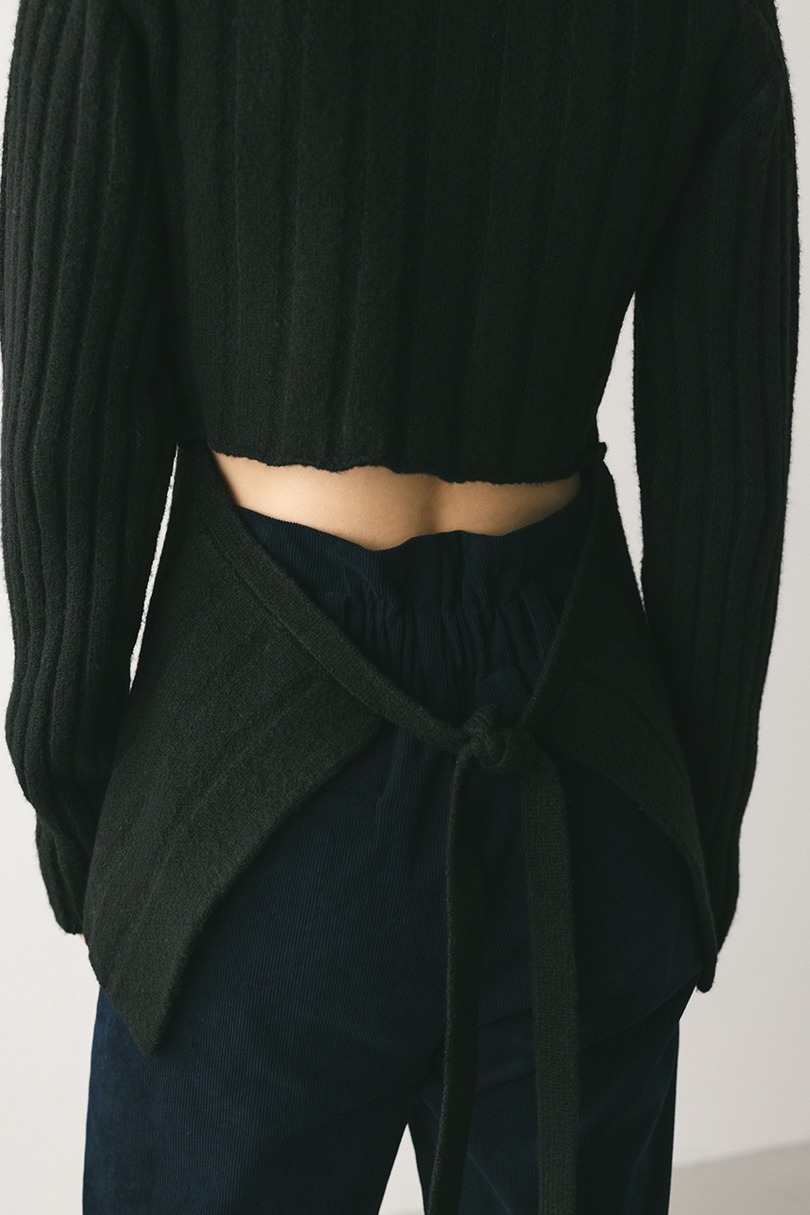 バックリボンリブニット 詳細画像 BLK 6