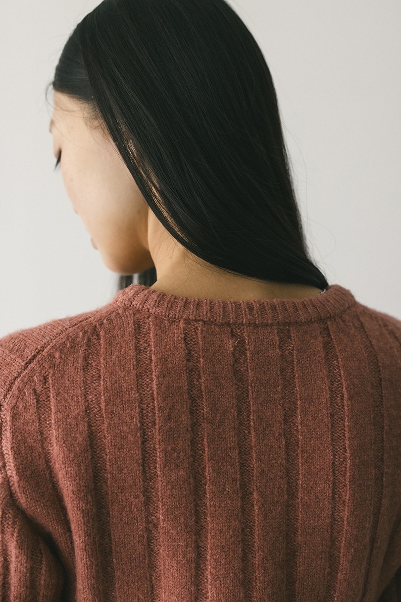 バックリボンリブニット 詳細画像 PNK 9